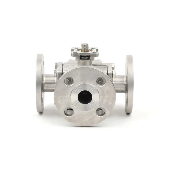 3 Way Flange Direct Mounting Pad Ball Valve2