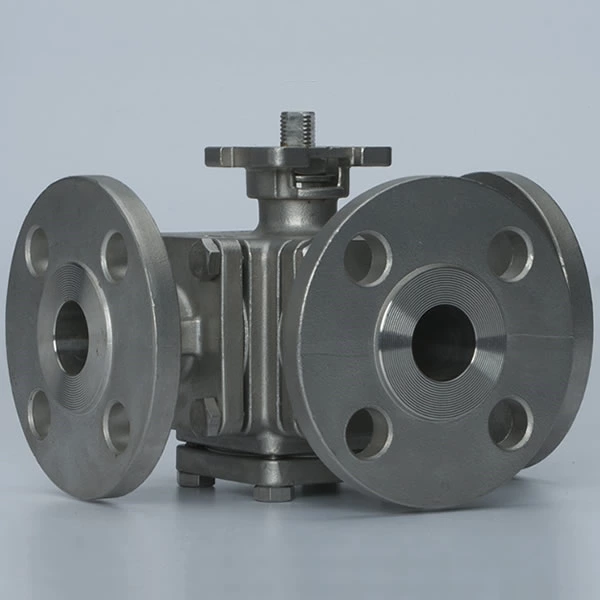 3 Way Manual Flanged Ball Valve5
