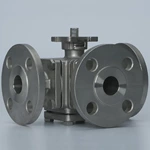 3 Way Manual Flanged Ball Valve5
