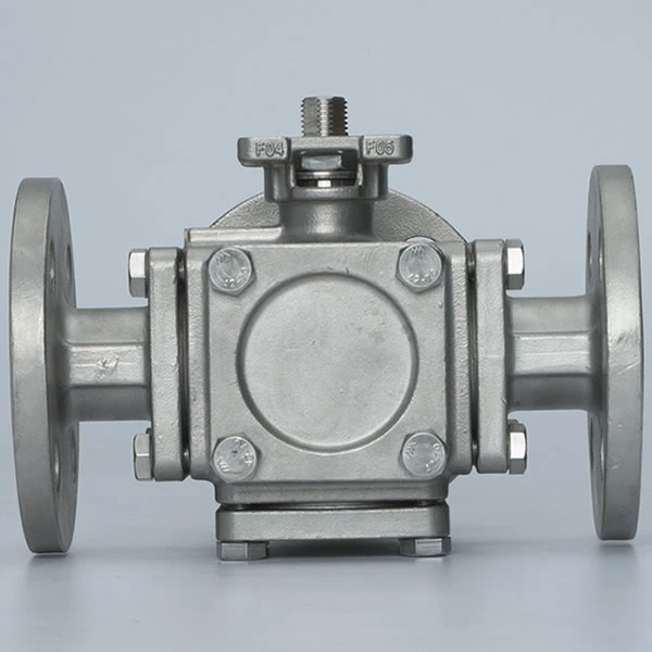 3 Way Manual Flanged Ball Valve3