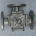 3 Way Manual Flanged Ball Valve2