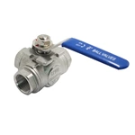 316L Three Way Threaded End Ball Valve5