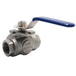 316L Three Way Threaded End Ball Valve3