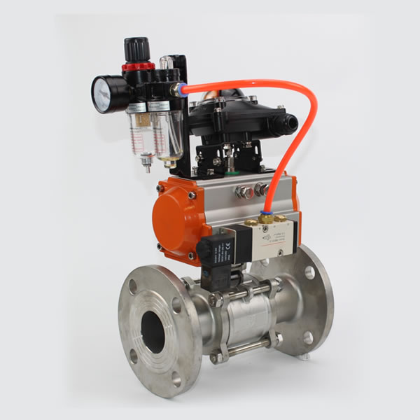 3PC Flanged Ball Valve With F.R.L Unit