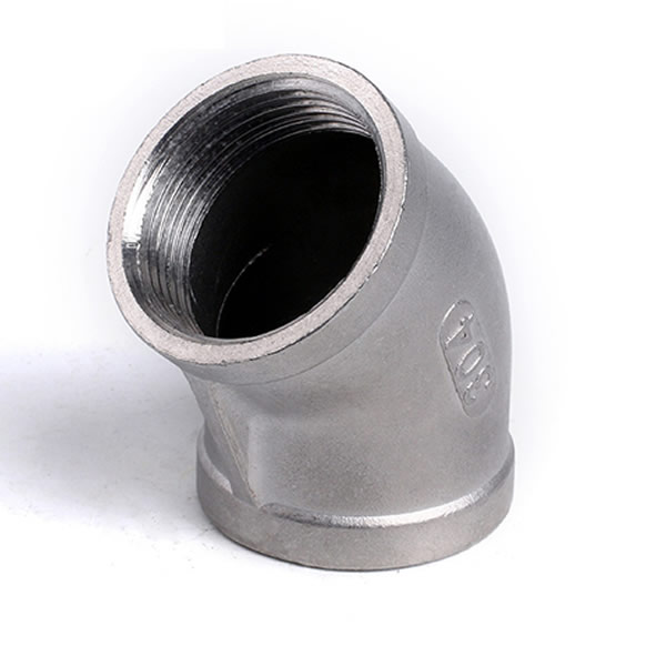 High Quality Stainless Steel 45 Degree Screwed Elbow1