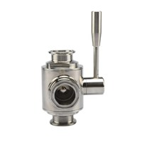 Hygienic Stainless Steel 3-way Full Bore Ball Valve Tri-clamp With Manual Type