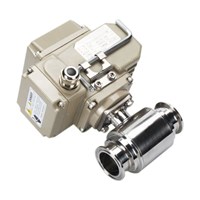 Hygienic Stainless Steel Clamped Electric Actuator Tri Clamped Ball Valve2