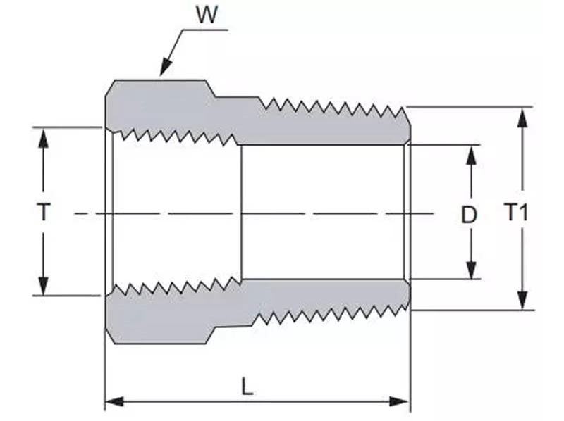 Instrumentation Pipe Fittings Hex Reducing Bushing Stainless steel 316/316L 1/2NPT 3/4 NPT 1/4 NPT 6000 PSI High Pressure Socket Dimension