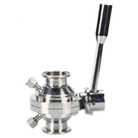 Sanitary ss Manual Butterfly Type Ball Valve With Cleaning Outlet For Food2