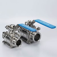 Sanitary Stainless Steel 304 316L Manual Tri Clamp 3PC Ball Valve5
