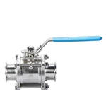 Sanitary Stainless Steel 304 316L Manual Tri Clamp 3PC Ball Valve3