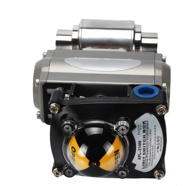 Sanitary Stainless Steel Pneumatic Direct Way Welded Ball Valve with Limit Switch2