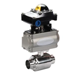 Sanitary Stainless Steel Pneumatic Direct Way Welded Ball Valve with Limit Switch3