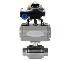 Sanitary Stainless Steel Pneumatic Direct Way Welded Ball Valve with Limit Switch4