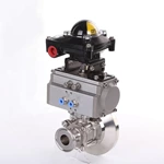 Sanitary Tri Clamp Pneumatic Tank Bottom Ball Valve3