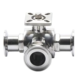 SS 304 Tri Clamp Sanitary 3 Way Ball Valve For Food