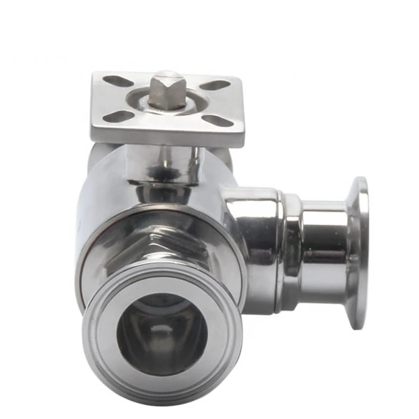 SS 304 Tri Clamp Sanitary 3 Way Ball Valve For Food