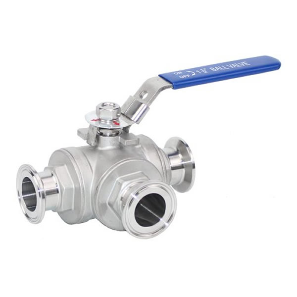 Stainless Steel 3Way Clamp Ball Valve