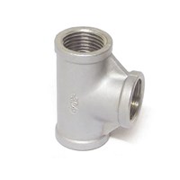 Stainless Steel Pipe Fitting SS304 BSPT NPT Thread Screw Tee 1/4inch