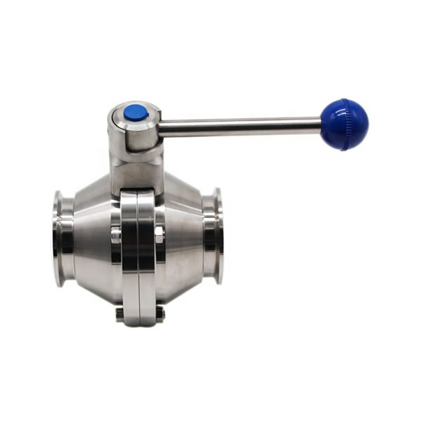 SS 304 Tri Clamp Sanitary Butterfly Type Ball Valve For Food Grade