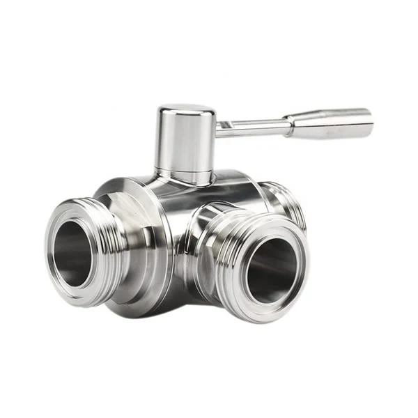 Ce Sanitary 3 Way Bsp Thread Ball Valve Ss304 Manual For Food