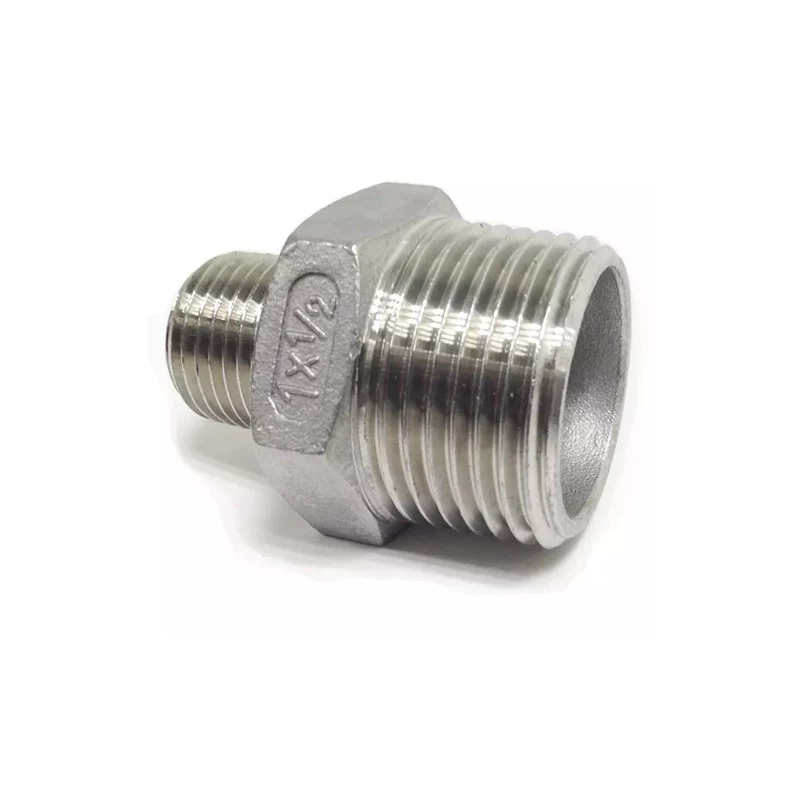 Stainless Steel Red Hex Nipples